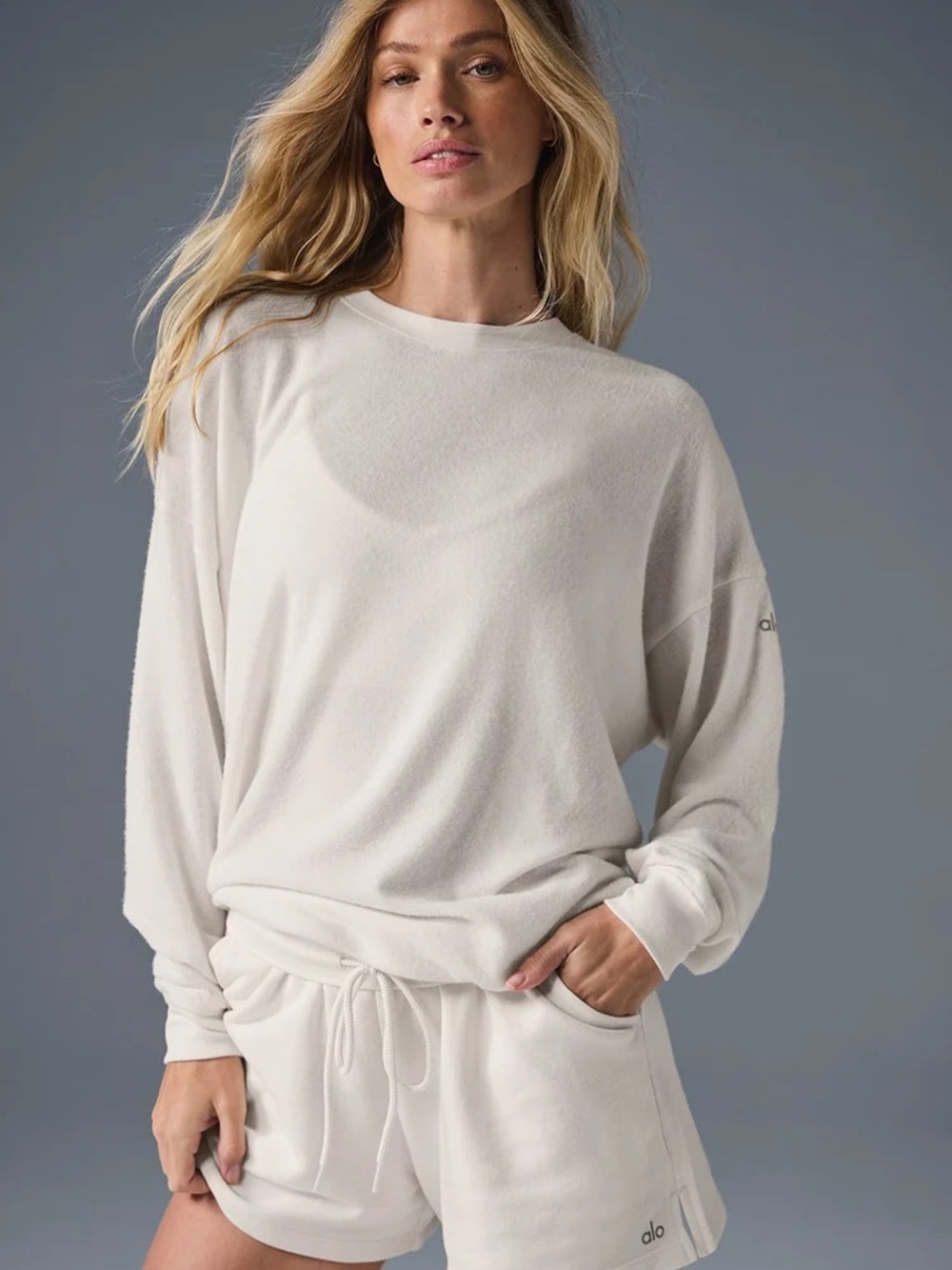 ALO SoHo Pullover Ivory